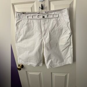 Express White Men's Flat Front Shorts